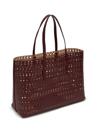 Detail View - Click To Enlarge - ALAÏA - Mina 44 Perforated Leather Tote Bag