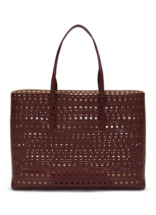 Main View - Click To Enlarge - ALAÏA - Mina 44 Perforated Leather Tote Bag