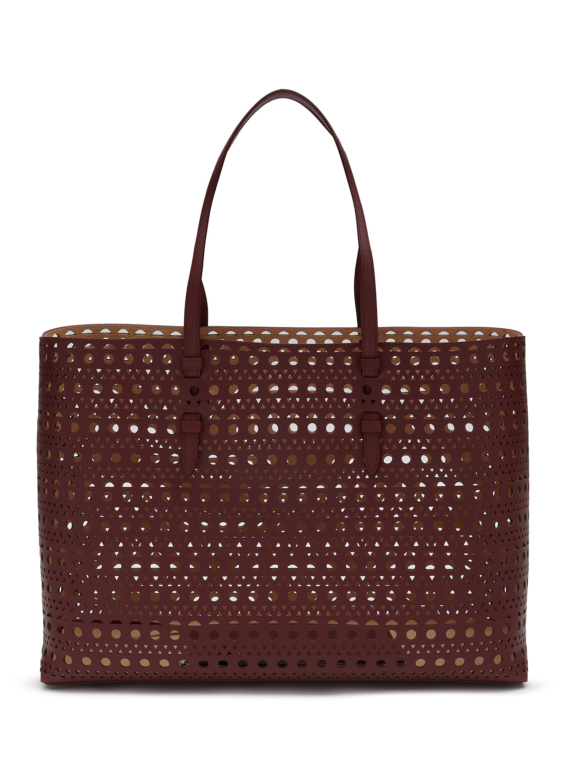 ALAÏA Mina 44 Perforated Leather Tote Bag