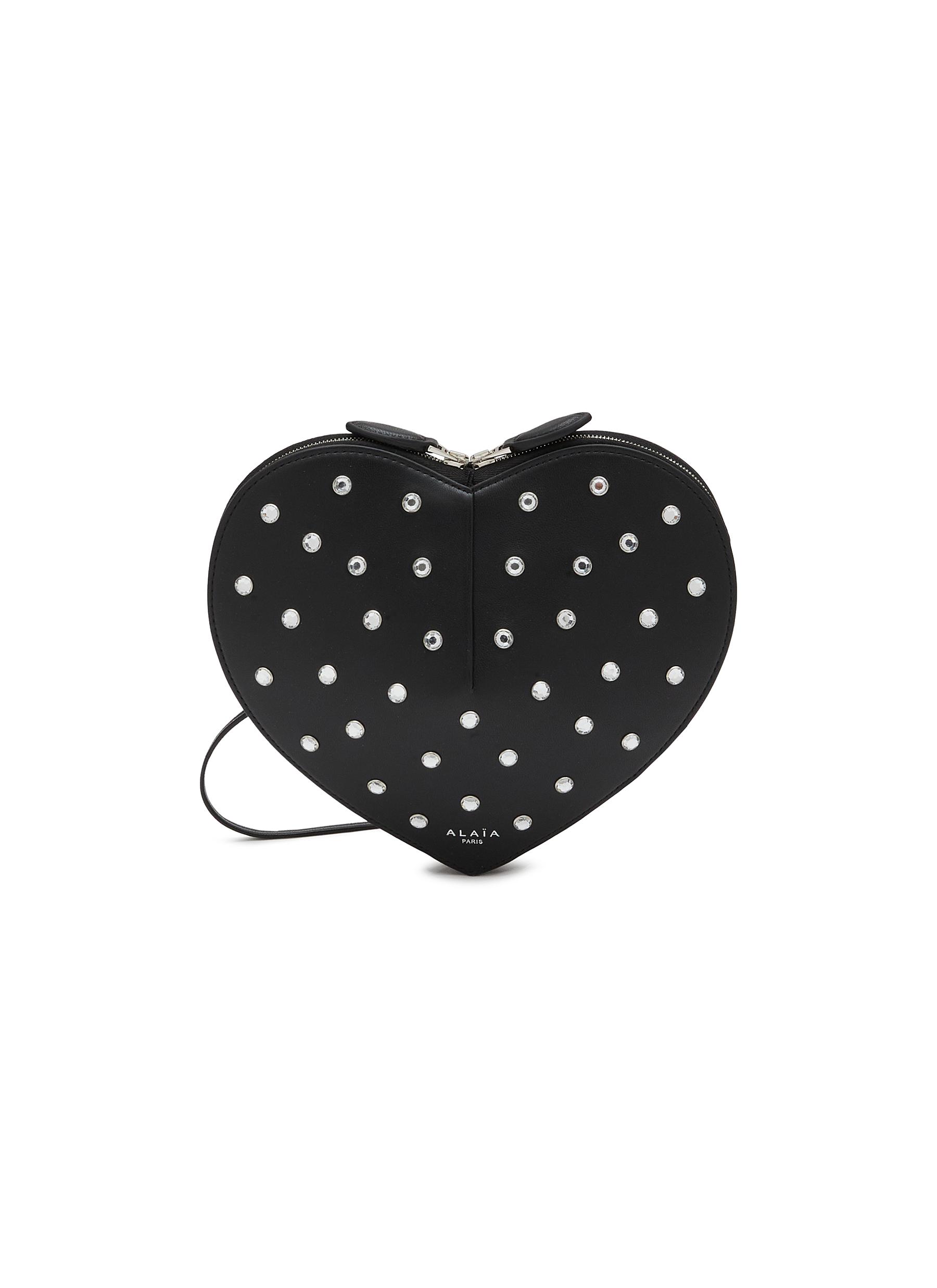ALAÏA Le Coeur Leather Crossbody Bag