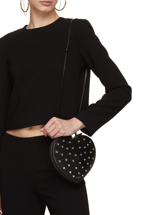 Figure View - Click To Enlarge - ALAÏA - Le Coeur Leather Crossbody Bag