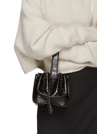 Figure View - Click To Enlarge - ALAÏA - Rose Marie 28 Eel Leather Wristlet