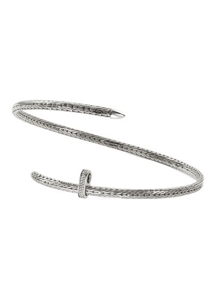 Detail View - Click To Enlarge - JOHN HARDY - Classic Chain Diamond Sterling Silver Coil Necklace — Size 13