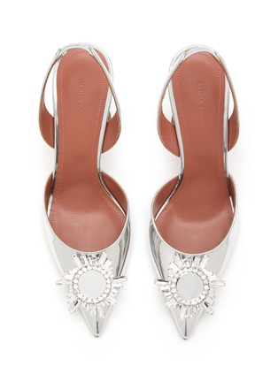 Detail View - Click To Enlarge - AMINA MUADDI - Begum 95 Leather Slingback Heels