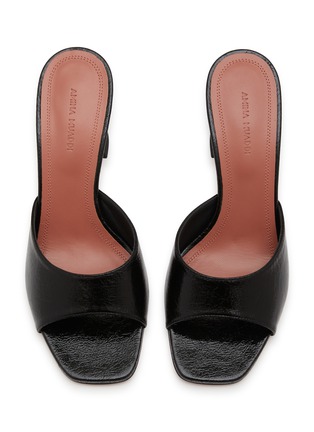Detail View - Click To Enlarge - AMINA MUADDI - Lupita 70 Crinkled Nappa Leather Heeled Sandals