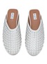 Detail View - Click To Enlarge - ALAÏA - Crystal Embellished Nappa Leather Flat Mules