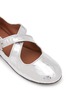 Detail View - Click To Enlarge - ALAÏA - Laminated Eel Leather Ballerina Flats