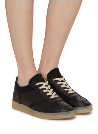 Figure View - Click To Enlarge - MM6 MAISON MARGIELA - 6 Court Leather Sneakers