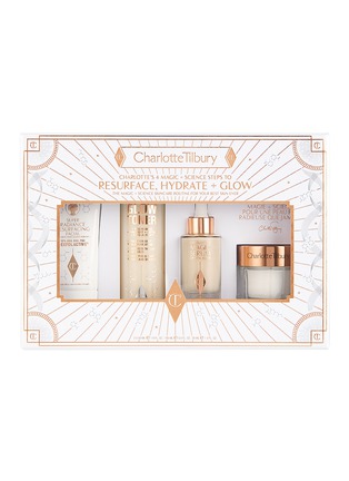 Main View - Click To Enlarge - CHARLOTTE TILBURY - Christmas 2023 Limited Edition Charlotte's 4 Magic + Science Steps to Resurface, Hydrate + Glow