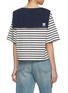 Back View - Click To Enlarge - LUCKY MARCHÉ - Sailor Collar Striped T-Shirt