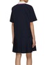 Back View - Click To Enlarge - LUCKY MARCHÉ - Spread Collar Pleated Knit Dress