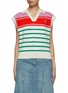Main View - Click To Enlarge - LUCKY MARCHÉ - Combination Collar Knit Vest