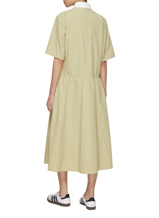 Back View - Click To Enlarge - LUCKY MARCHÉ - Contrast Pocket Collar Dress