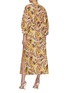 Back View - Click To Enlarge - NACKIYÉ - V-Neck Pin Bow Sash Kaftan Dress