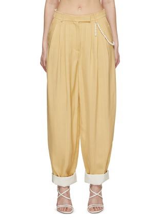 Main View - Click To Enlarge - NACKIYÉ - Aga Peg Leg Fold Up Cuff Pants