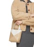 Front View - Click To Enlarge - LOEWE - Mini Puzzle Fold Bicolour Leather Tote Bag