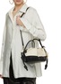 Front View - Click To Enlarge - LOEWE - Small Paseo Canvas Leather Bag