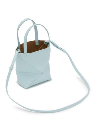 Detail View - Click To Enlarge - LOEWE - x Suna Fujita Mini Penguin Puzzle Fold Leather Tote Bag
