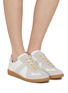 Figure View - Click To Enlarge - MAISON MARGIELA - Replica Leather Suede Sneakers