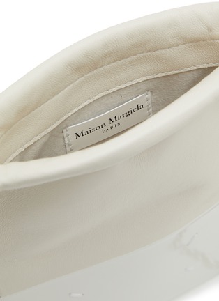 Detail View - Click To Enlarge - MAISON MARGIELA - Drawstring Leather Phone Neck Pouch