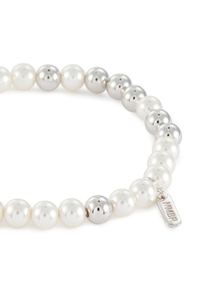 Detail View - Click To Enlarge - NUMBERING - Crystal Pearl Plated Brass Bracelet