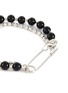 Detail View - Click To Enlarge - NUMBERING - Onyx Plated Brass Safety Pin Bracelet