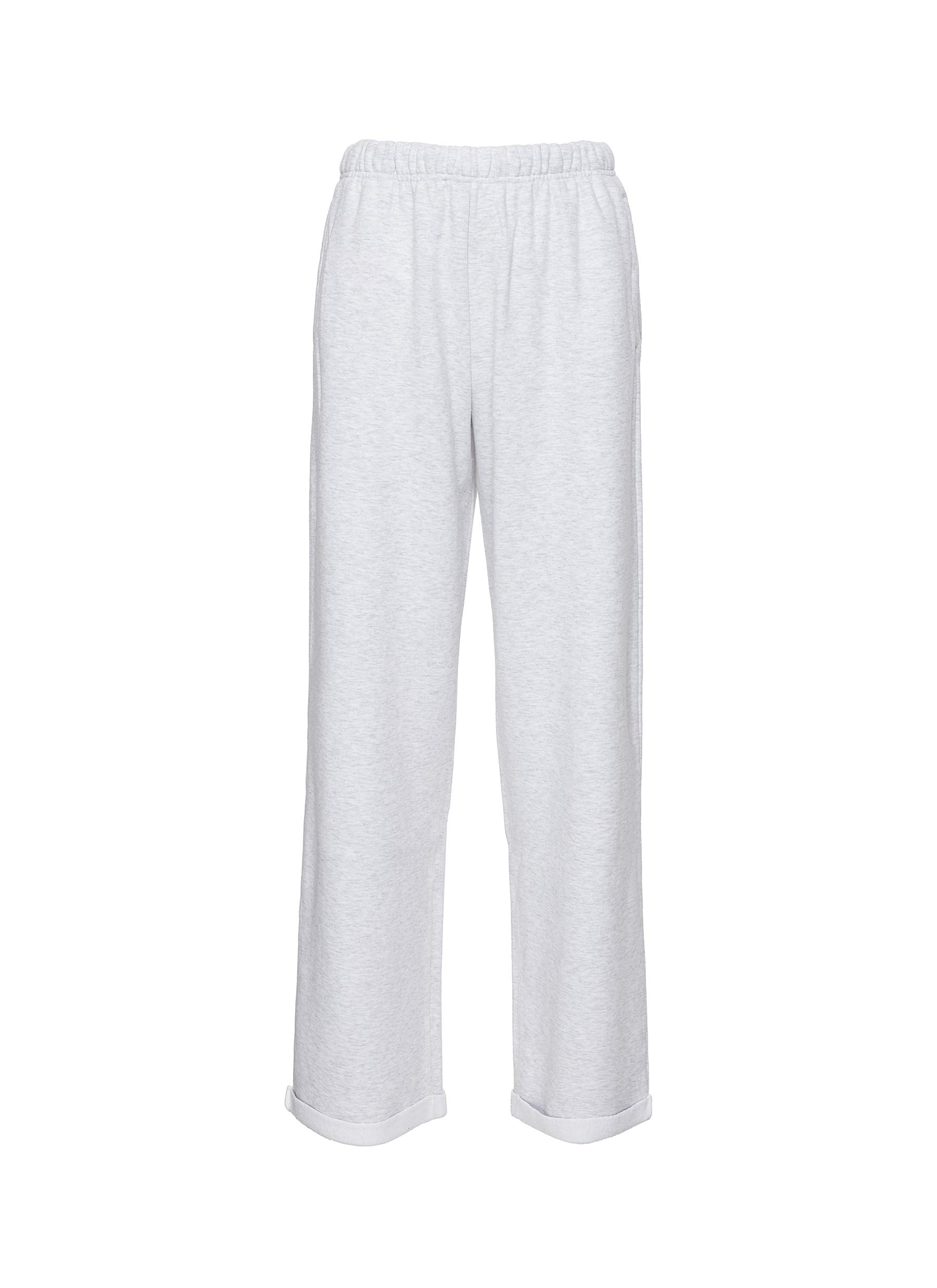 Skims Gray Cotton Fleece Classic Jogger Lounge Pants In Light