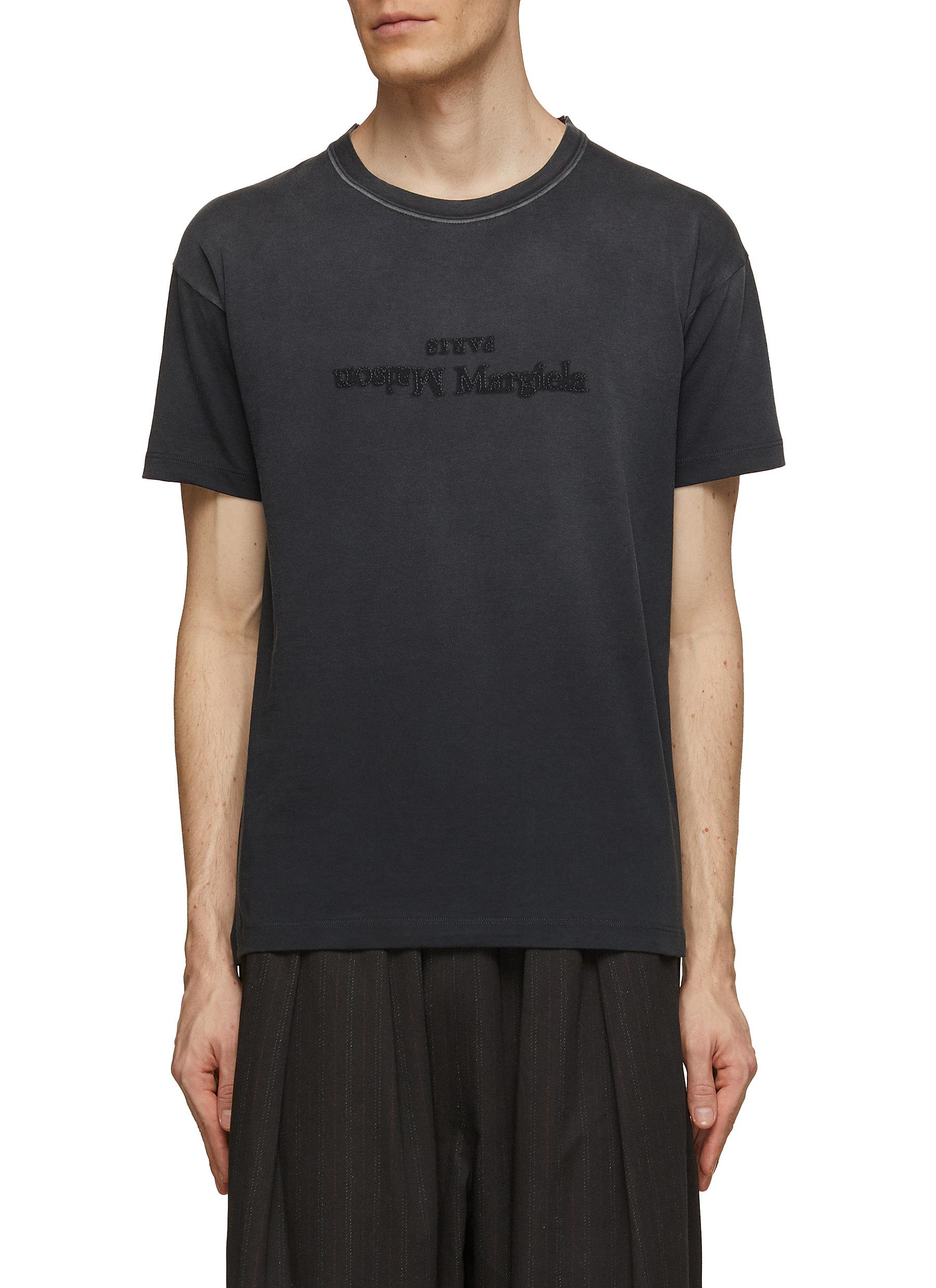 MAISON MARGIELA | Upside Down Logo Crewneck T-Shirt | Men | Lane 