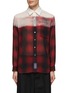 Main View - Click To Enlarge - MAISON MARGIELA - Contrast Patterned Yoke Checkered Shirt
