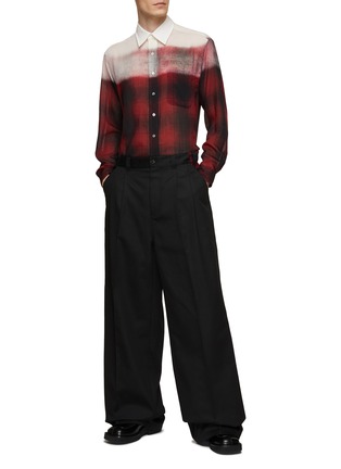 Figure View - Click To Enlarge - MAISON MARGIELA - Contrast Patterned Yoke Checkered Shirt