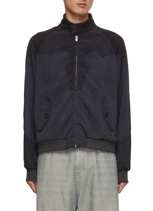Main View - Click To Enlarge - MAISON MARGIELA - Western Yoke Patchwork Stand Collar Jacket