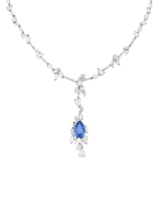 Main View - Click To Enlarge - KORLOFF - High Jewellery 18K White Gold Diamond and Sapphire Necklace