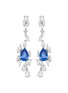 Main View - Click To Enlarge - KORLOFF - High Jewellery 18K White Gold Diamond and Sapphire Earrings