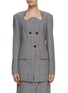 Main View - Click To Enlarge - RECTO - Curved Neck Glen Check Jacket