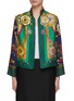 Main View - Click To Enlarge - LILYEVE - Stand Collar Open Front Silk Jacket