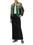 Figure View - Click To Enlarge - LILYEVE - Stand Collar Open Front Silk Jacket