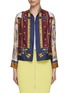 Main View - Click To Enlarge - LILYEVE - Stand Collar Open Front Silk Jacket