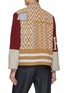 Back View - Click To Enlarge - LILYEVE - Stand Collar Open Front Cotton Towelling Jacket