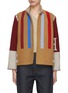 Main View - Click To Enlarge - LILYEVE - Stand Collar Open Front Cotton Towelling Jacket