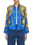 Main View - Click To Enlarge - LILYEVE - Stand Collar Open Front Silk Jacket