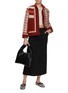 Figure View - Click To Enlarge - LILYEVE - Stand Collar Open Front Cotton Towelling Jacket