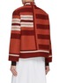 Back View - Click To Enlarge - LILYEVE - Stand Collar Open Front Cotton Towelling Jacket