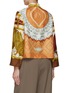 Back View - Click To Enlarge - LILYEVE - Stand Collar Open Front Silk Jacket