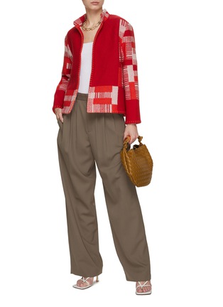 Figure View - Click To Enlarge - LILYEVE - Stand Collar Open Front Cotton Towelling Jacket