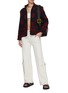 Figure View - Click To Enlarge - LILYEVE - Stand Collar Open Front Cotton Towelling Jacket