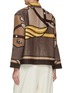 Back View - Click To Enlarge - LILYEVE - Stand Collar Open Front Cotton Towelling Jacket