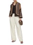 Figure View - Click To Enlarge - LILYEVE - Stand Collar Open Front Cotton Towelling Jacket