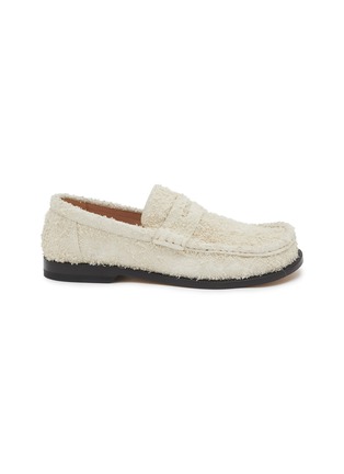 Main View - Click To Enlarge - LOEWE - Campo Brushed Suede Loafers