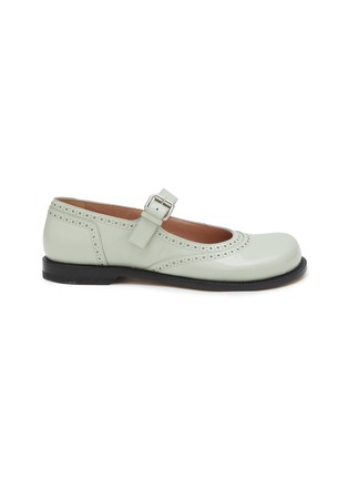 Main View - Click To Enlarge - LOEWE - Campo Leather Mary Jane Flats