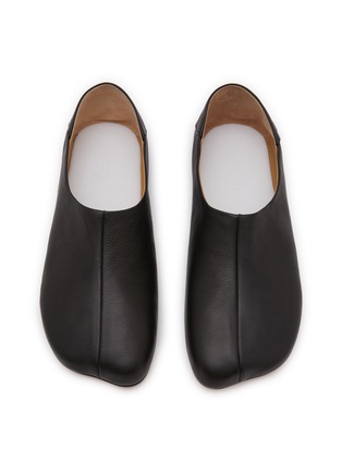 Detail View - Click To Enlarge - MM6 MAISON MARGIELA - Leather Slip On Shoes